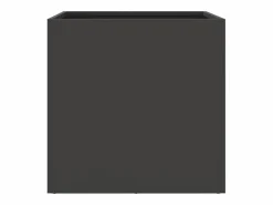 Clicnbuy Jardineras 2 unidades acero laminado en frío 42x40x39 cm Negro