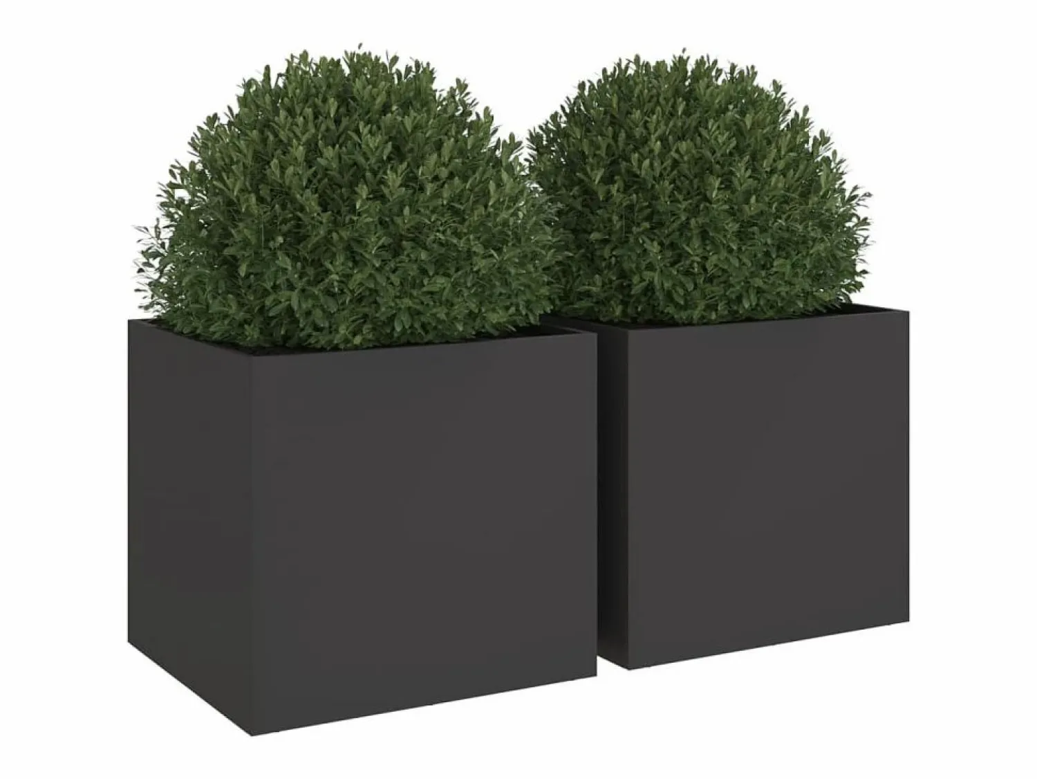 Clicnbuy Jardineras 2 unidades acero laminado en frío 49x47x46 cm