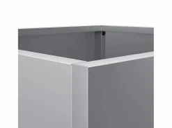 Best Clicnbuy Jardineras 2 unidades acero galvanizado 49x47x46 cm Plateado