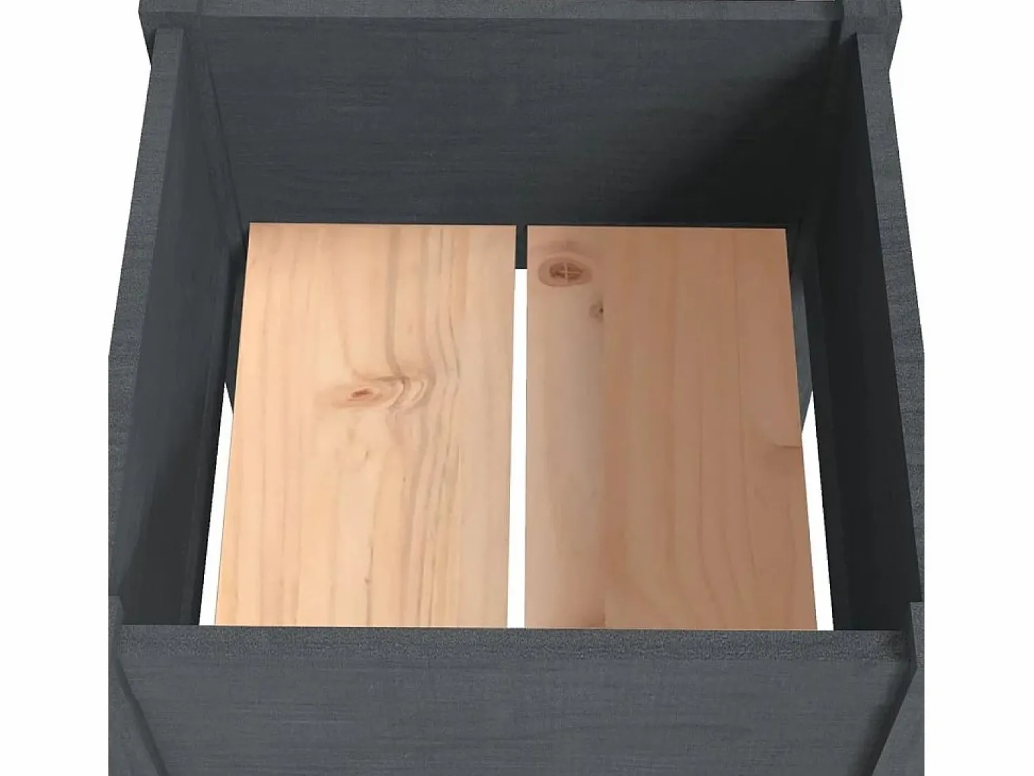 Clicnbuy Jardineras 2 unidades madera maciza de pino 40x40x70 cm