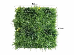 Jardín vertical leafy 100 x 100 cm 1X3 M Planta Artificial