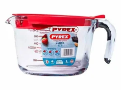 Pyrex Jarra medidora Classic con tapa 1L vidrio Rojo