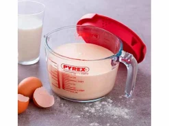 Pyrex Jarra medidora Classic con tapa 1L vidrio Rojo