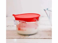 Pyrex Jarra medidora Classic con tapa 1L vidrio Rojo