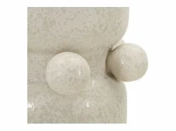 Jarrón bola cerámica blanca 16x28 cm