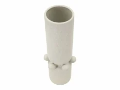 New Jarrón bola de cerámica blanca 15,5x41 cm Jarrón