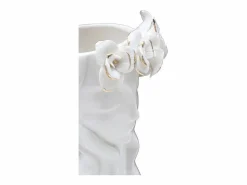 Jarrón de cerámica blanca con cara de mujer 14,8x13x29 cm