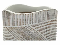 Hot Jarrón de resina 19x55 cm Blanco