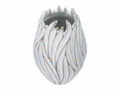 New Jarrón de resina 27x41,5 cm Blanco