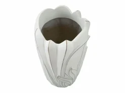 Hot Jarrón de resina 29x48 cm Blanco