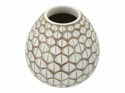 New Jarrón de resina 27x27 cm Blanco