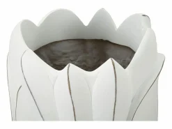 Discount Jarrón de resina 30,5x69 cm Blanco