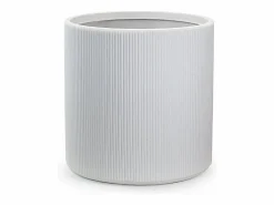 Online Jarrón de resina para plantas de interior y exterior, diseño cilíndrico redondo d.36x35h Modigliani Blanco