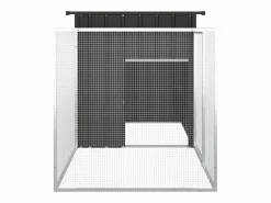 Jaula de gallinas acero galvanizado antracita 200x91x100 cm ES757479