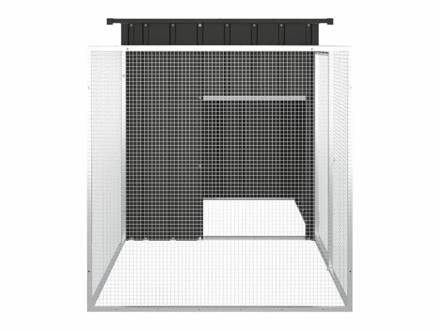 Jaula de gallinas acero galvanizado antracita 200x91x100 cm ES757479