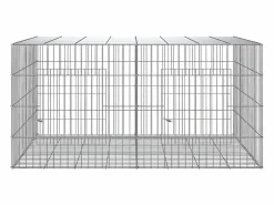 Jaula para conejos 2 paneles hierro galvanizado 110x79x54 cm ES879101
