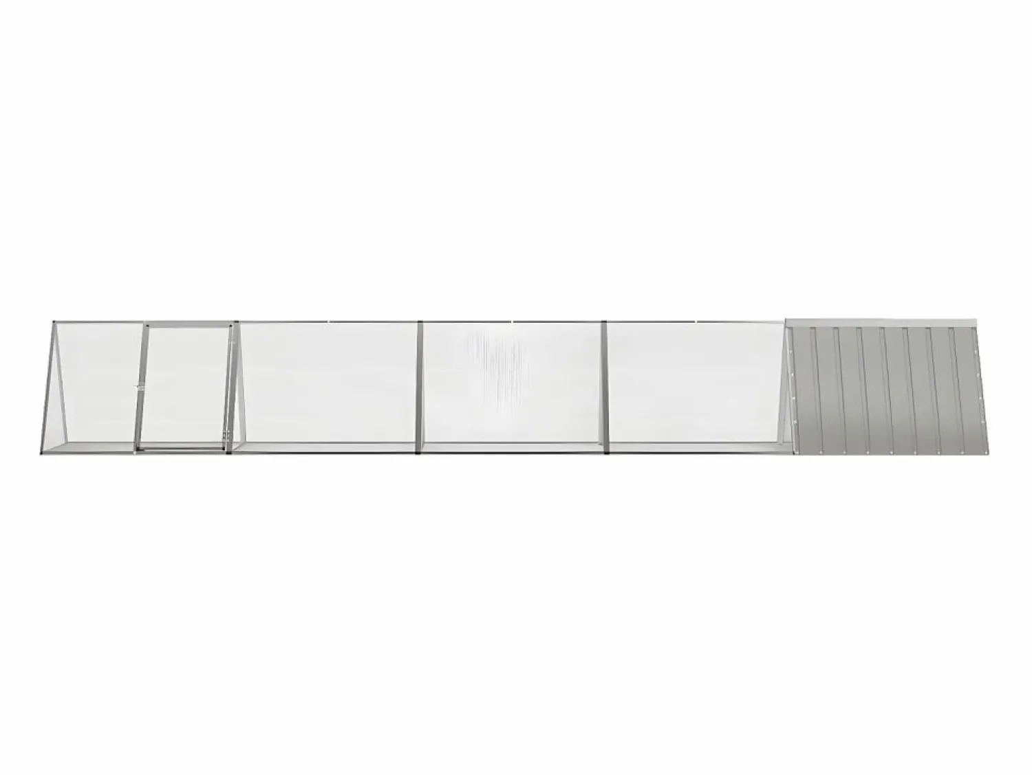 Outlet Jaula para conejos acero galvanizado 504,5x80,5x71 cm ES756742 Gris