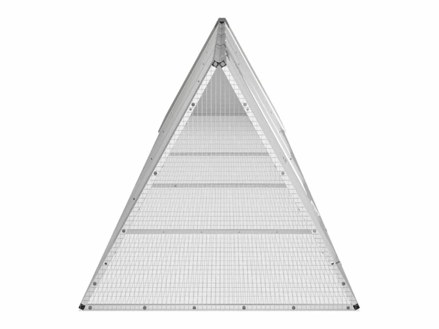 Outlet Jaula para conejos acero galvanizado 504,5x80,5x71 cm ES756742 Gris