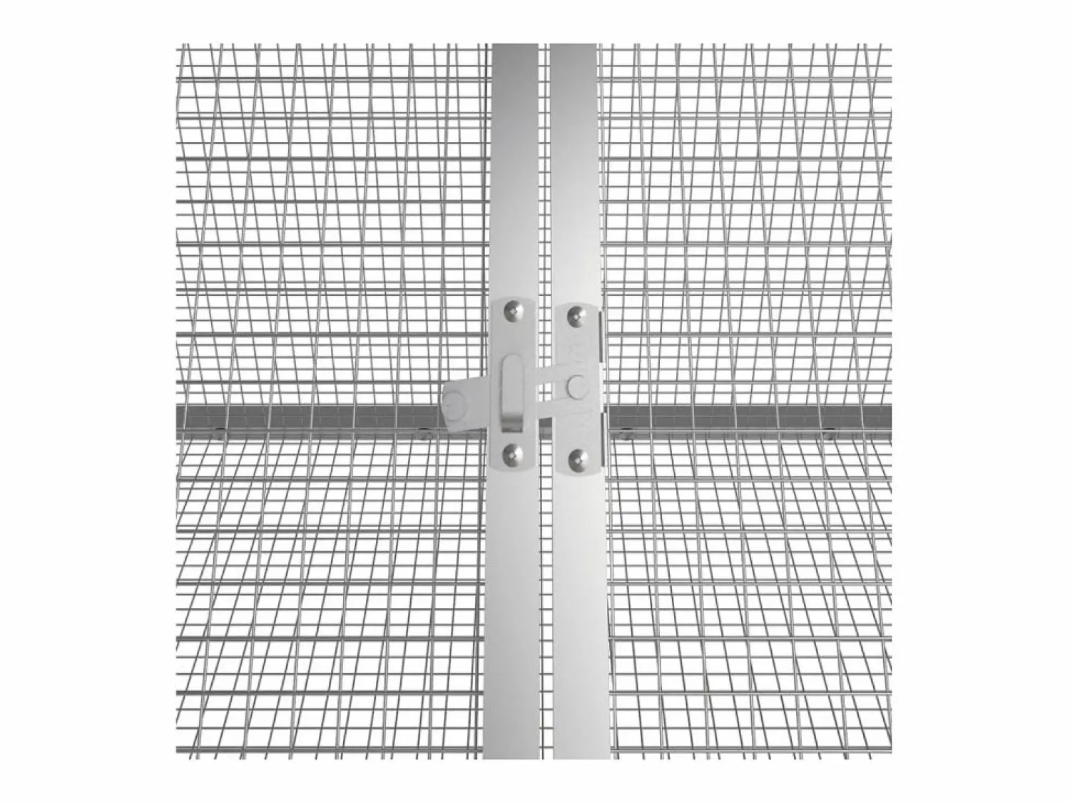 Outlet Jaula para conejos acero galvanizado 504,5x80,5x71 cm ES756742 Gris