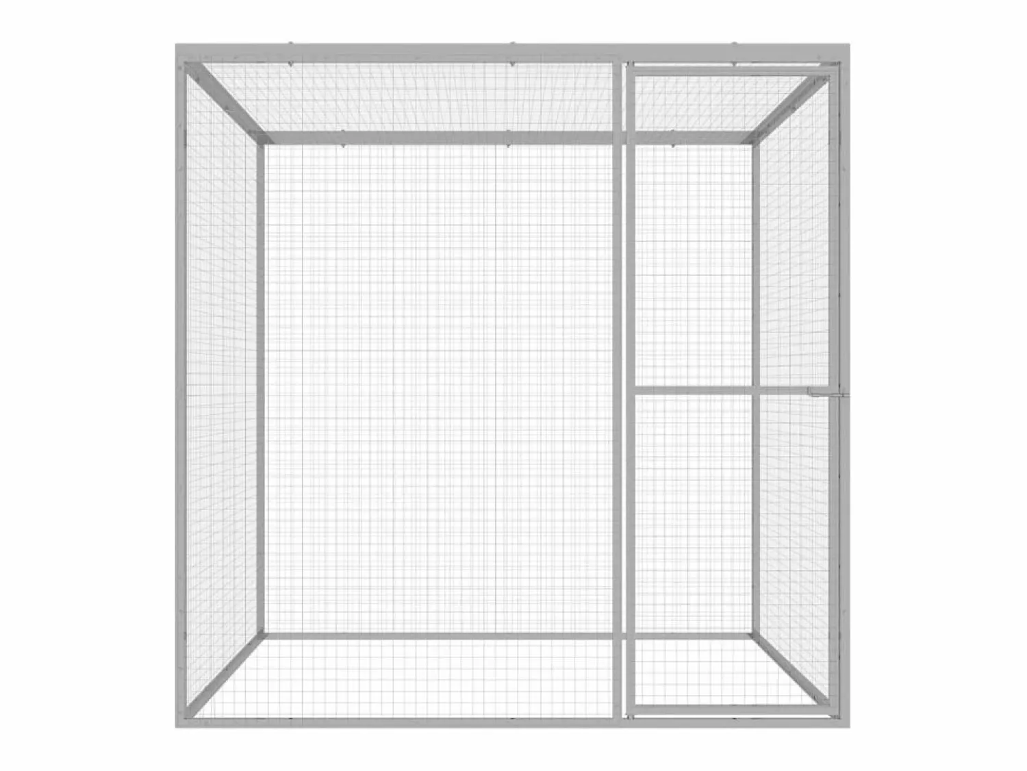 Sale Jaula para gatos acero galvanizado 1,5x1,5x1,5 m ES726832 Plateado