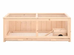 Jaula para hámster madera maciza abeto 104x52x38 cm ES812804 Marru00f3n