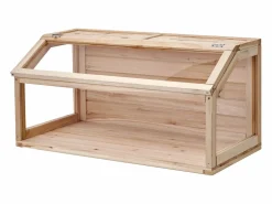 Outlet Jaula para Hámster y Roedores, SucceBuy Jaula de Madera para Hámster, 81 cm, Hábitat para Ratones, Roedores y Pequeños Animales Transportín De Paseo Para Animales