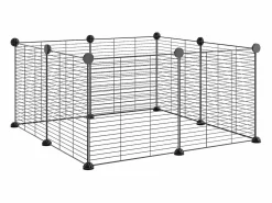 Jaula para mascotas de 8 paneles acero 35x35cm ES466576