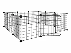 Best Jaula para mascotas de 12 paneles puerta acero 35x35cm ES172043 Negro