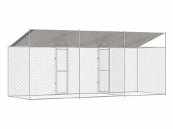 Hot Jaula para perro 600 x 200 x 256 cm Acero Galvanizado Seguridad Para Mascotas