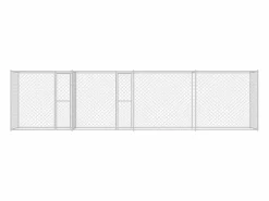 Clicnbuy Jaula para perro 600 x 200 x 200 cm Acero Galvanizado