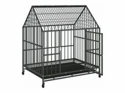 Sale Jaula para perros con ruedas acero galvanizado ES595096 Transportín De Paseo Para Animales
