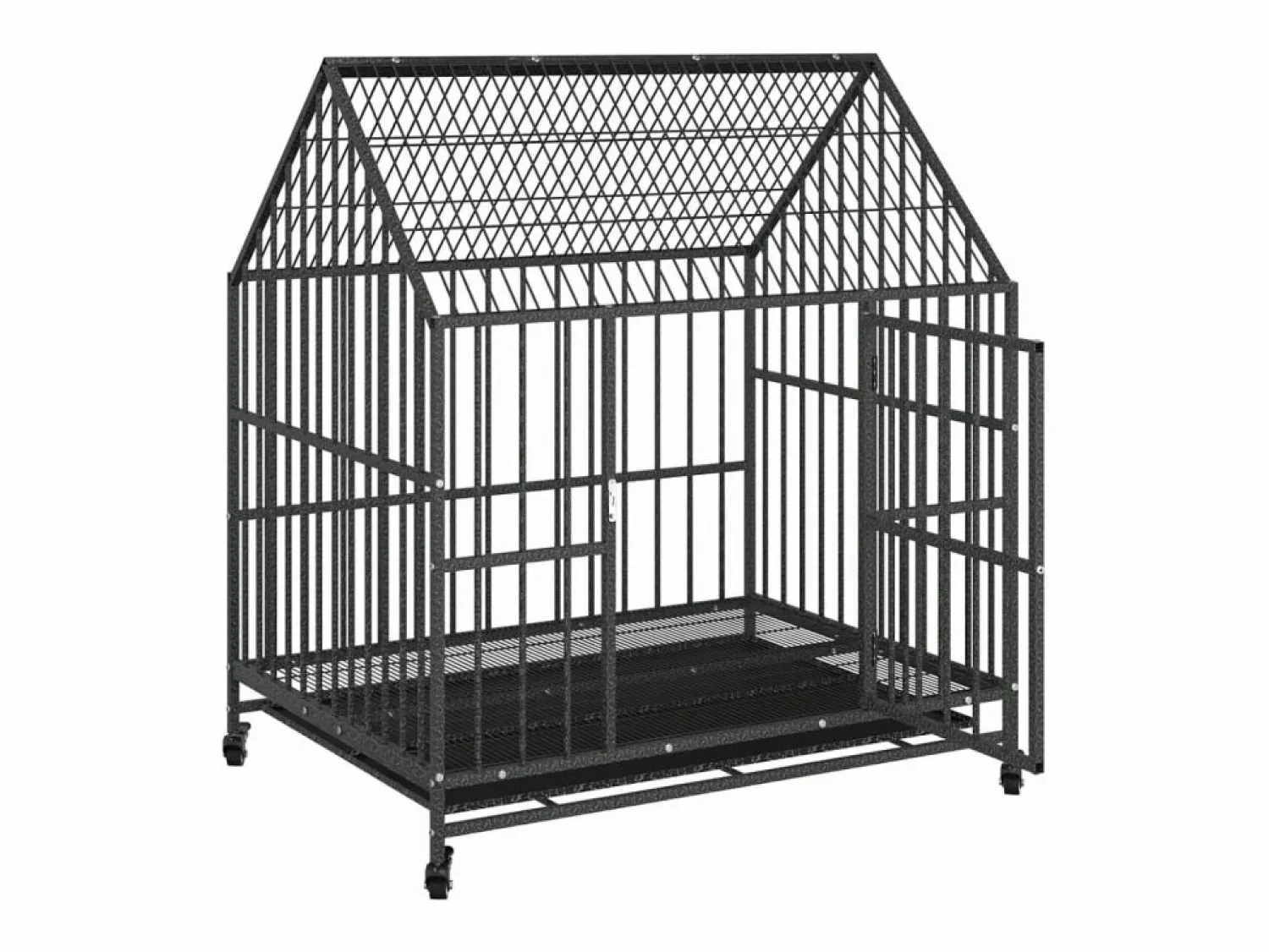 Sale Jaula para perros con ruedas acero galvanizado ES595096 Transportín De Paseo Para Animales