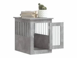 Discount Jaula para perros madera ingeniería hormigón 45x62x59 cm ES458084 Gris