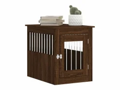 Jaula para perros madera de ingeniería roble marrón 55x75x65 cm ES662033