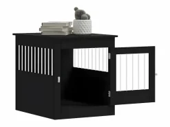 Clearance Jaula para perros madera de ingeniería 64,5x80x71 cm ES516242 Negro