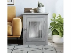 Jaula para perros madera de ingeniería Sonoma 55x75x65 cm ES151572 Transportín De Paseo Para Animales