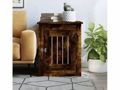 Sale Jaula para perros madera ingeniería roble ahumado 55x75x65 cm ES202367 Marru00f3n