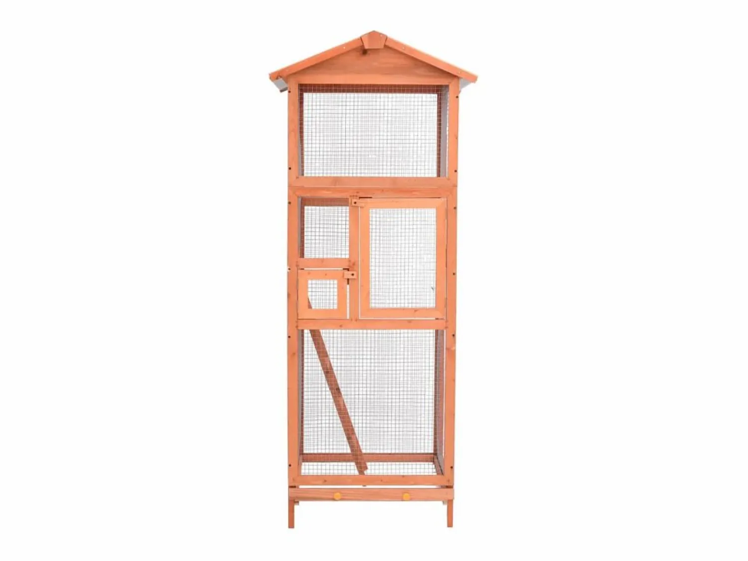 Discount Jaula para pájaros madera maciza de abeto 68x62x166 cm ES108238 Transportín De Paseo Para Animales