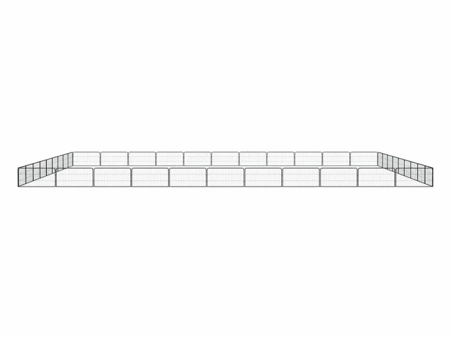 Clicnbuy Jaula perros 40 paneles acero recubierto polvo 100x50 cm