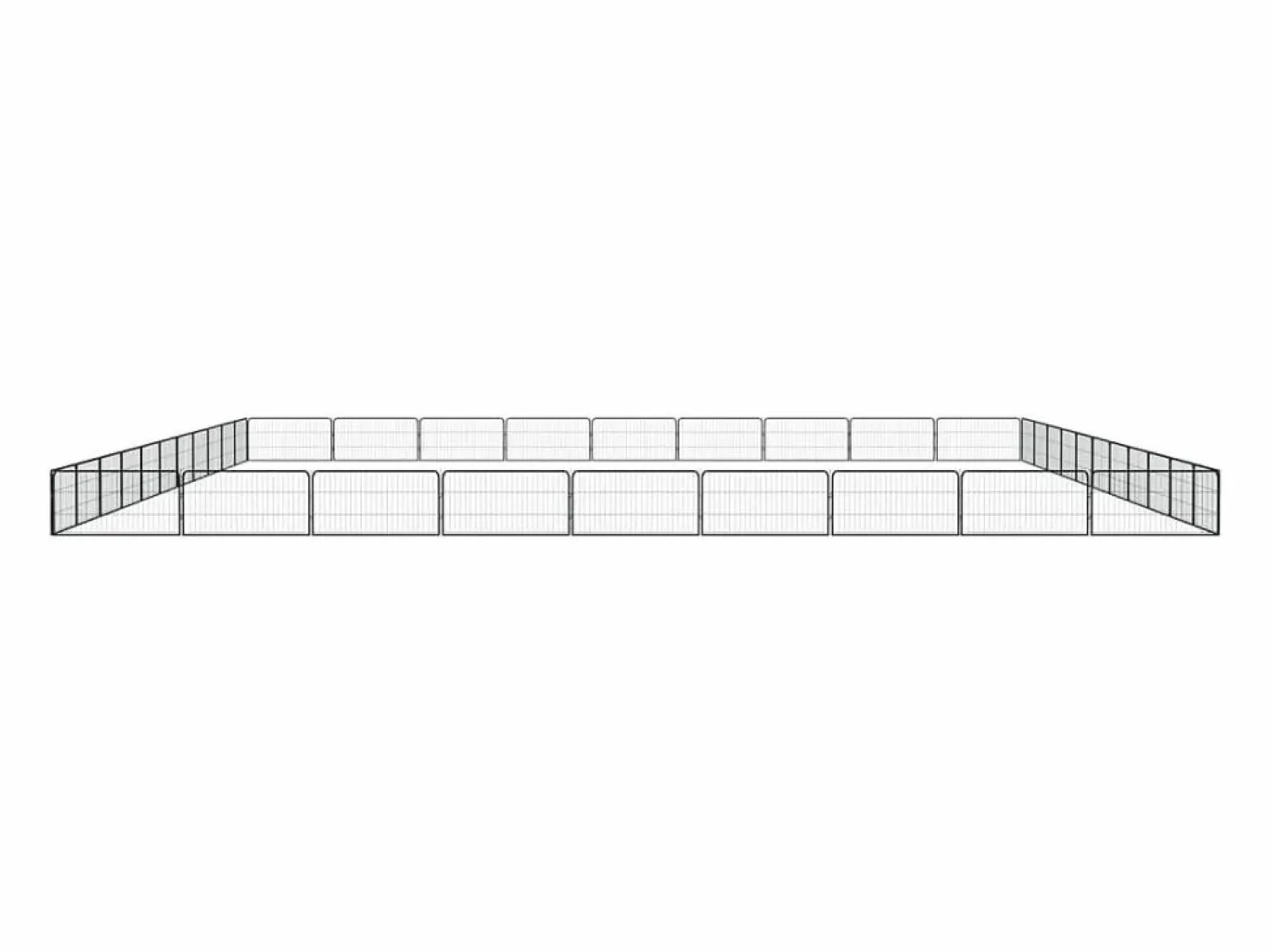 Clicnbuy Jaula perros 40 paneles acero recubierto polvo 100x50 cm