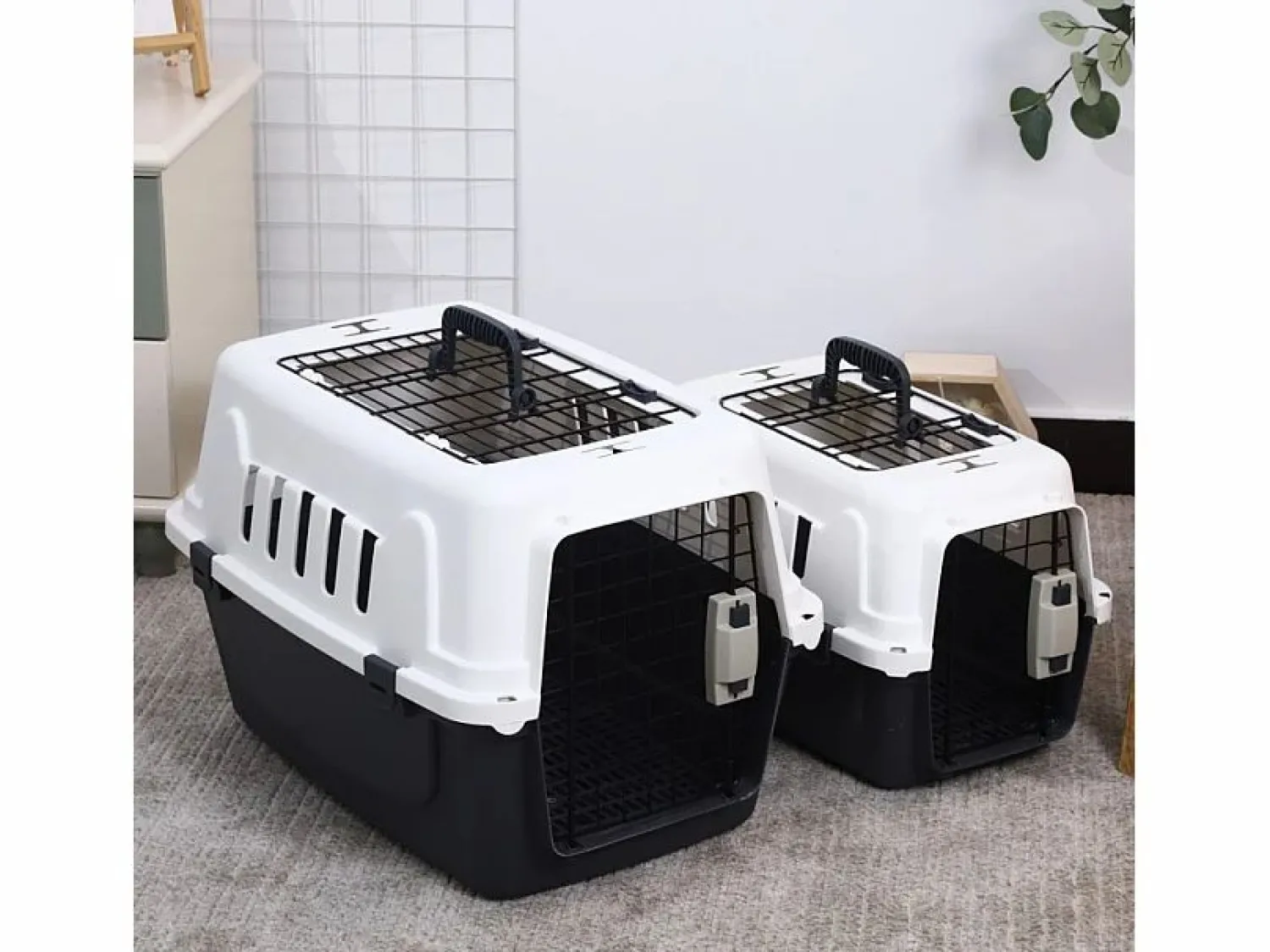 Discount Jaula transportín rígido para animales con almohadilla 40 x 58 x 38 Rexxy L Transportín De Paseo Para Animales