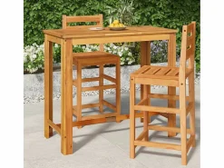 Online Jean-Alphonse Mesa alta de jardín madera maciza de acacia 120x60x105 cm Mesa Alta