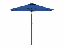 Best Garden Furniture Jeanerette Sombrilla de jardín con poste de acero azul 225x225x212 cm