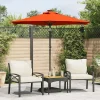 Garden Furniture Jeanerette Sombrilla de jardín con poste de acero terracota 225x225x212 cm