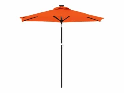 Garden Furniture Jeanerette Sombrilla de jardín con poste de acero terracota 225x225x212 cm