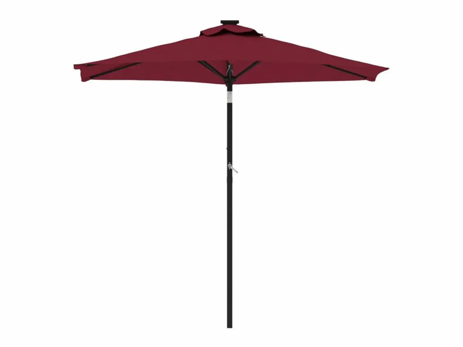 Garden Furniture Jeanerette Sombrilla de jardín con poste de acero burdeos 225x225x212 cm
