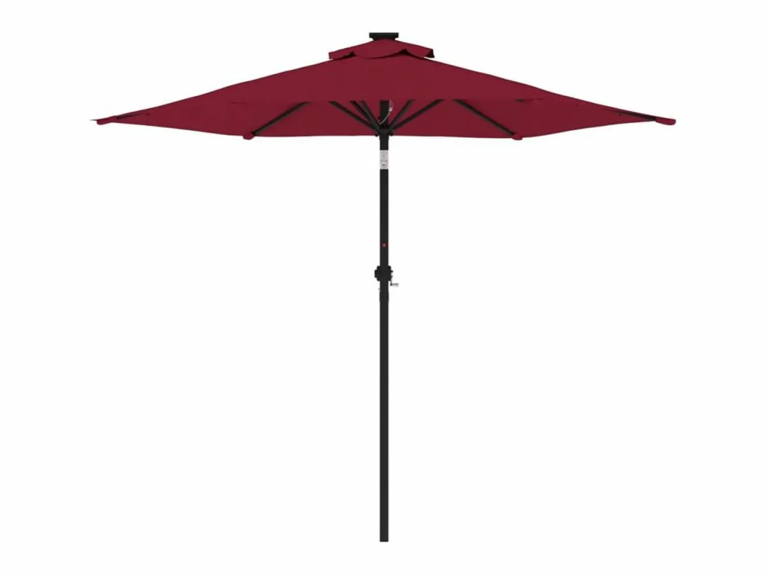 Garden Furniture Jeanerette Sombrilla de jardín con poste de acero burdeos 225x225x212 cm