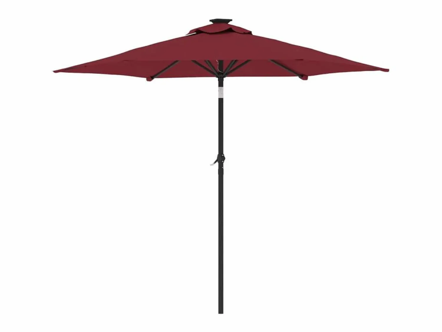 Garden Furniture Jeanerette Sombrilla de jardín con poste de acero burdeos 225x225x212 cm