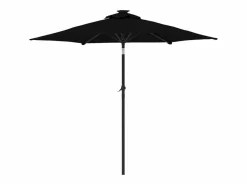 Outlet Jeanerette Sombrilla de jardín con poste de acero negro 225x225x212 cm Sombrilla