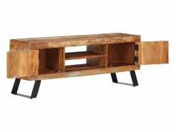 Sale Garden Furniture Jean-Paul-Alexis Mueble de TV madera maciza reciclada 112x30x45 cm Marru00f3n